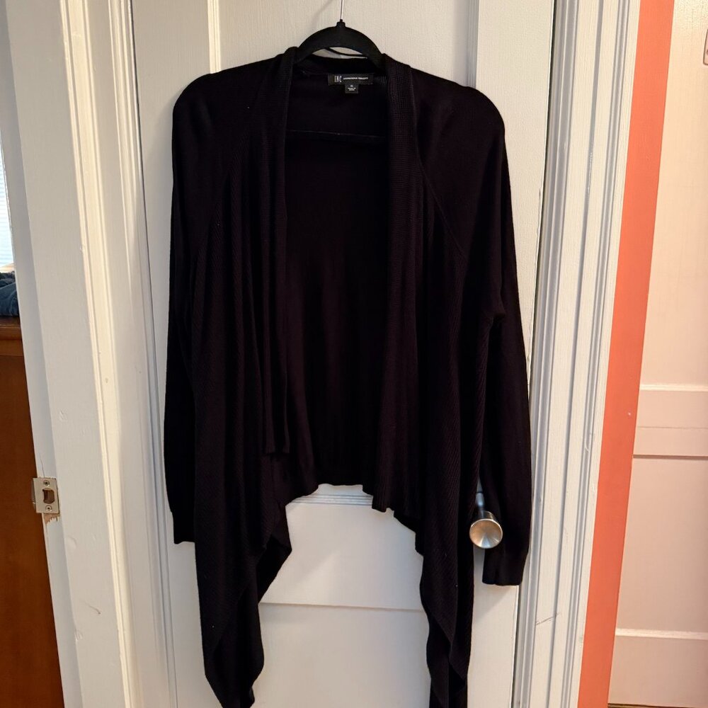 Black Womens Draped Cardigan black